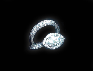 Oval diamond ring